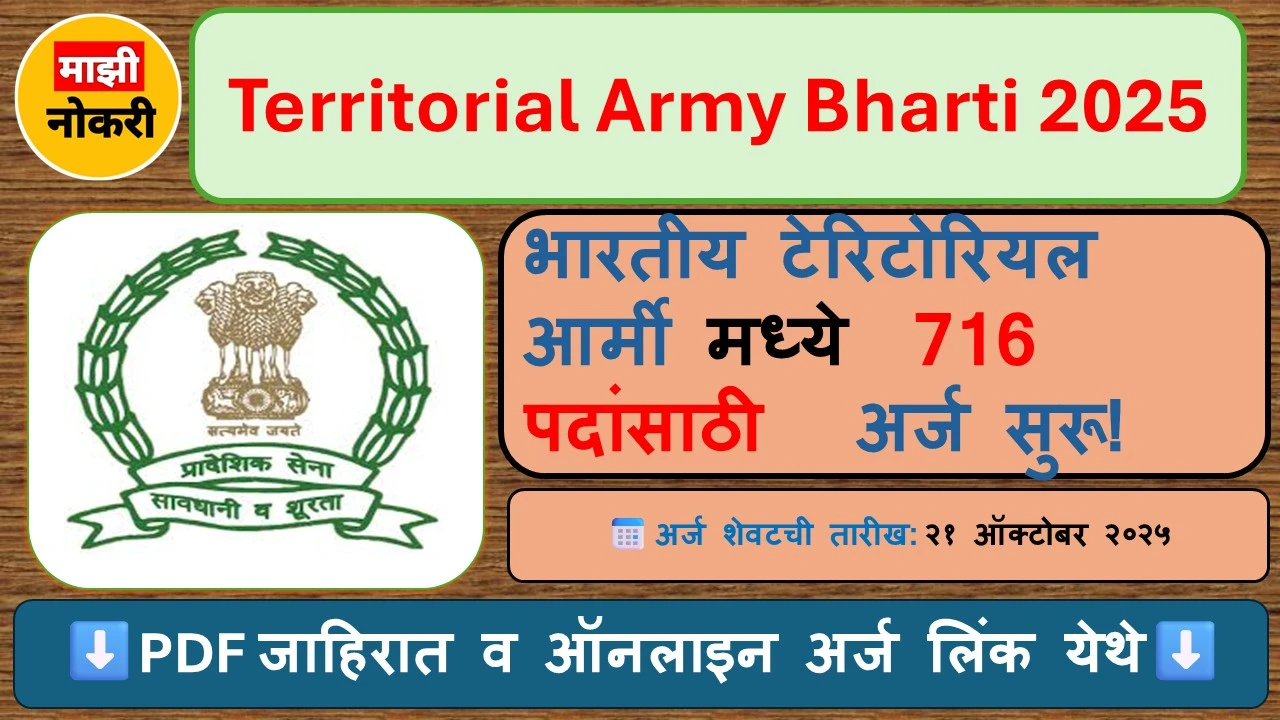 Territorial Army Bharti 2025 | Territorial Army Recruitment 2025 | Territorial Army Soldier Vacancy 2025 – Salary, Age Limit, Process