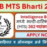 IB MTS Recruitment 2025 Notification — Intelligence Bureau 362 MTS Vacancy Apply Online